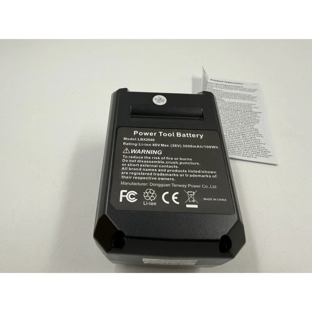 Pengjbattery 40v 3000mAh Long Lasting Battery Compatibility For Black And Decker